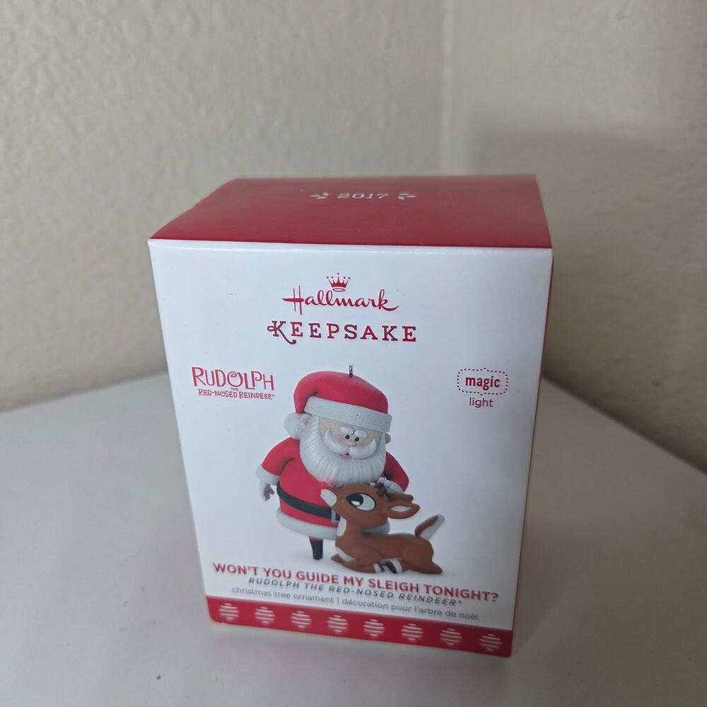 Hallmark Keepsake 2017 Won't You Guide My Sleigh Tonight Magic Light Ornament